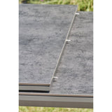 Table de jardin - Gris anthracite - Aluminium / céramique sur verre - 180/240 x 100 cm - Floride