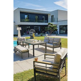 Ensemble repas de jardin CAYENNE 7 places en aluminium - GRIS ANTHRACITE