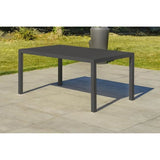 Ensemble repas de jardin CAYENNE 7 places en aluminium - GRIS ANTHRACITE