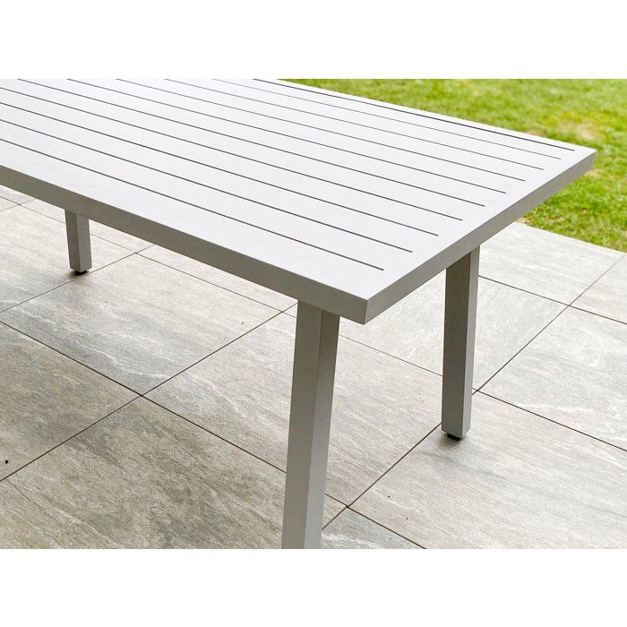 Ensemble repas de jardin - Gris - Aluminium - 9 places - Antalya