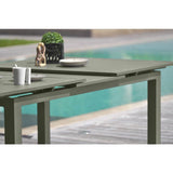 Table de jardin - Kaki - Aluminium - 180/240 x 100 cm - Miami