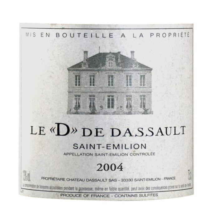 Le D de Dassault 2004 Saint Emilion - Vin rouge de Bordeaux