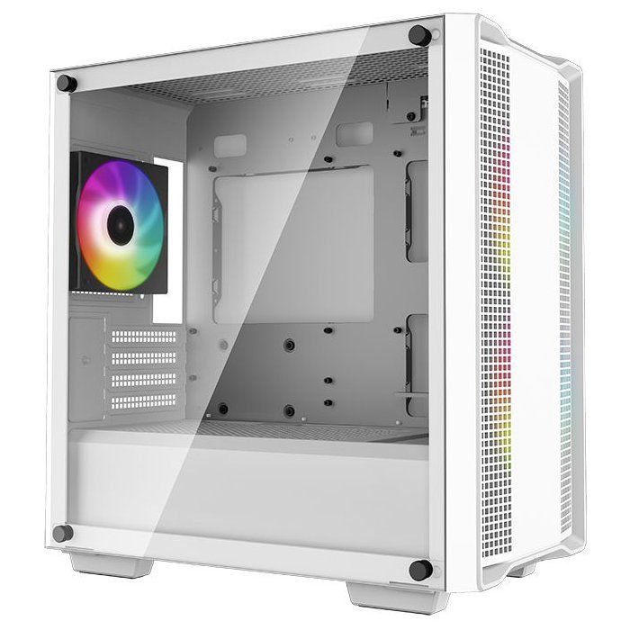 Boitier PC - DEEPCOOL - R-CC360-WHAPM3-G-1 - CC360 ARGB - Mini tour - Format Micro-ATX - 3 ventilateurs ARGB - Blanc