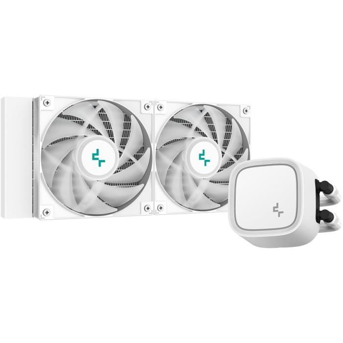 Watercooling AIO - DEEPCOOL LE520 - Ventilateurs 2x 120 mm ARGB - Blanc
