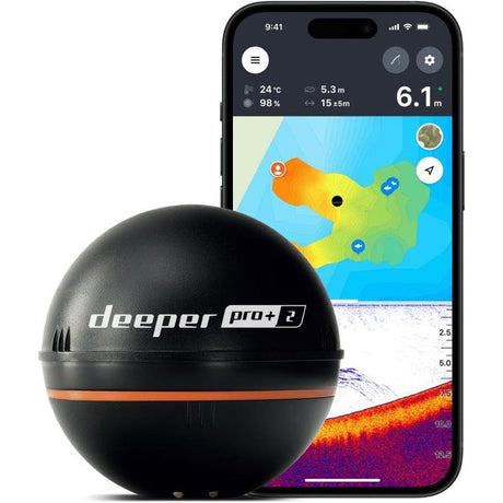 Sondeur lançable - DEEPER - PRO+ 2 - Wi-Fi - GPS intégré - profondeur 100 m - 3 faisceaux