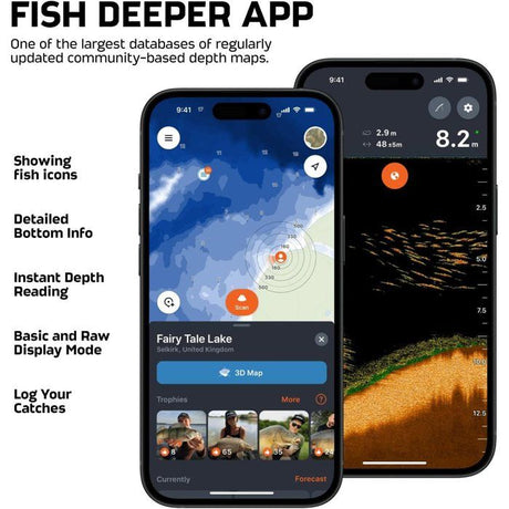 Sondeur lançable - DEEPER - PRO+ 2 - Wi-Fi - GPS intégré - profondeur 100 m - 3 faisceaux