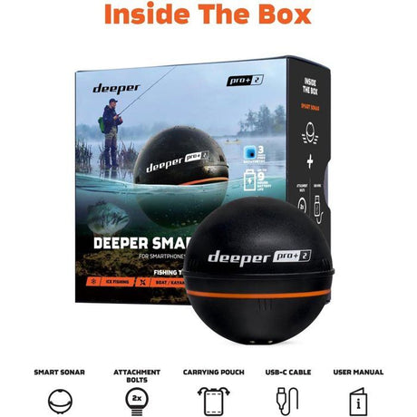 Sondeur lançable - DEEPER - PRO+ 2 - Wi-Fi - GPS intégré - profondeur 100 m - 3 faisceaux