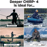 Sondeur lançable - DEEPER - CHIRP+ 4 - GPS - IA - 3 faisceaux CHIRP - portée 120 m
