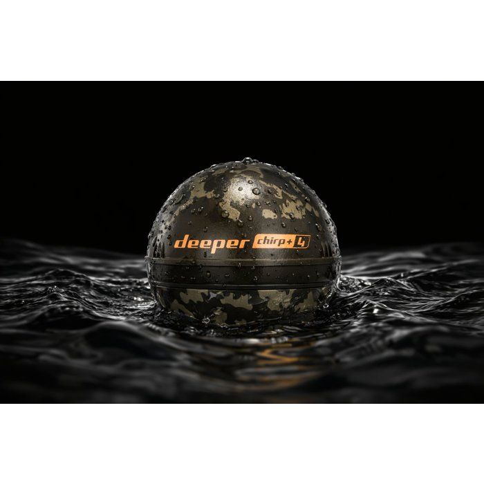 Sonar lançable  DEEPER  CHIRP+ 4  3 faisceaux CHIRP avec IA  Profondeur 100 m / 330 ft  Wi-Fi longue portée  Marron/Vert