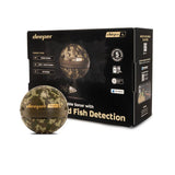 Sonar lançable  DEEPER  CHIRP+ 4  3 faisceaux CHIRP avec IA  Profondeur 100 m / 330 ft  Wi-Fi longue portée  Marron/Vert