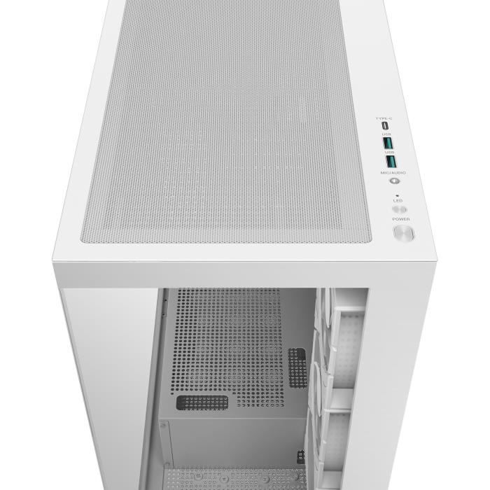 Boitier sans alimentation - DEEPCOOL CG580 4F - Moyen tour - Format E-ATX - Blanc