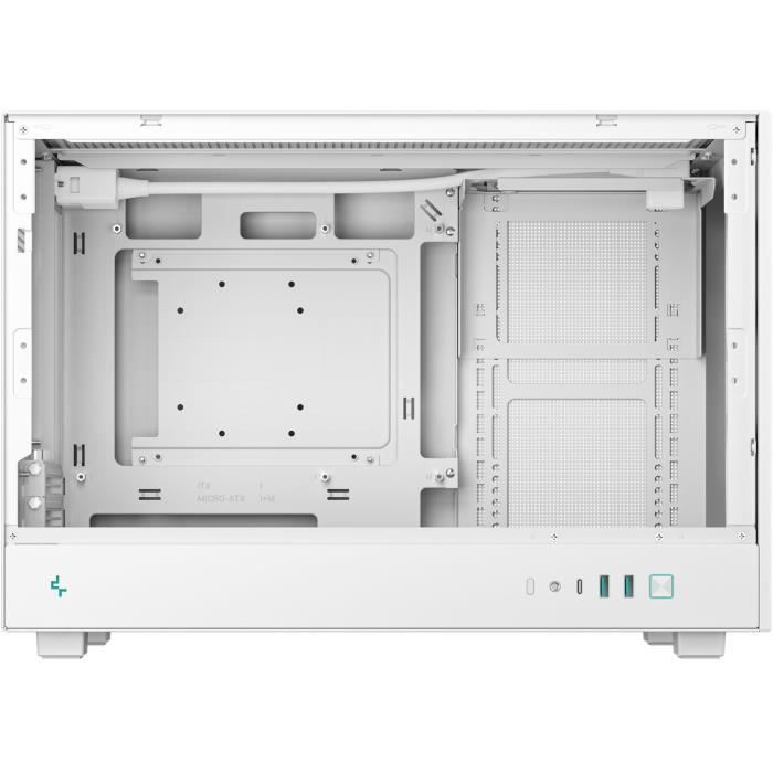 Boitier sans alimentation - DEEPCOOL CH260 - Mini tour - Format M-ATX - Blanc