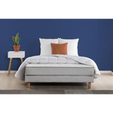 Pack pret a dormir - Matelas + sommier 160x200 + couette + 2 oreillers - Ressorts - 5 zones - 19 cm - Ferme DEKO DREAM Zen