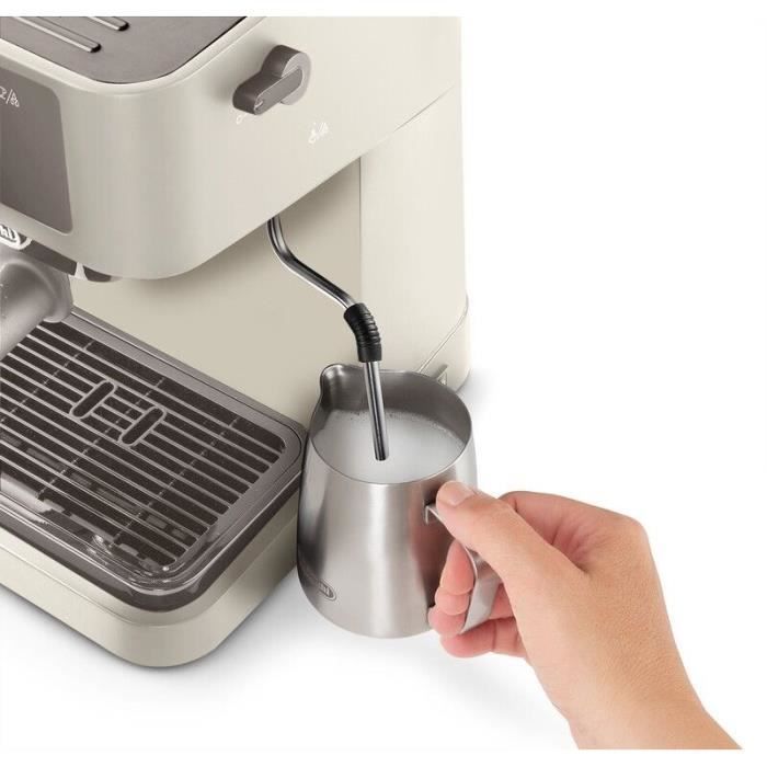 Machine a expresso - DELONGHI - STILOSA EC235.CR - Solo pompe - Bouilloire inox - Compatible ESE - Buse vapeur - Finition creme