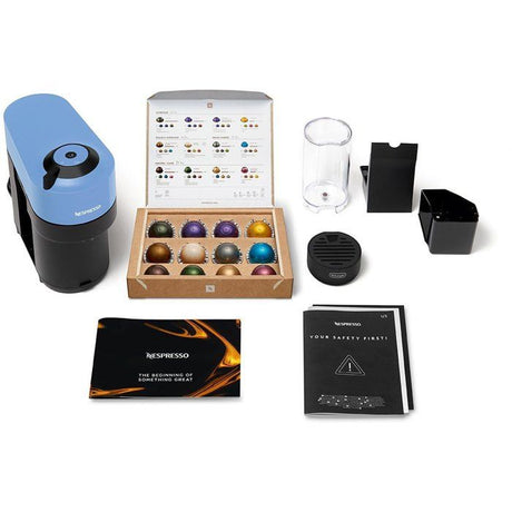Machine a café capsules - Nespresso - De'Longhi - Vertuo pop - ENV90.A - Bleu - 7 capsules Nespresso incluses