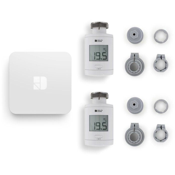 Tetes Thermostatiques et box connectée - Delta Dore - Pack TRV 1.0 connecté - 6050664