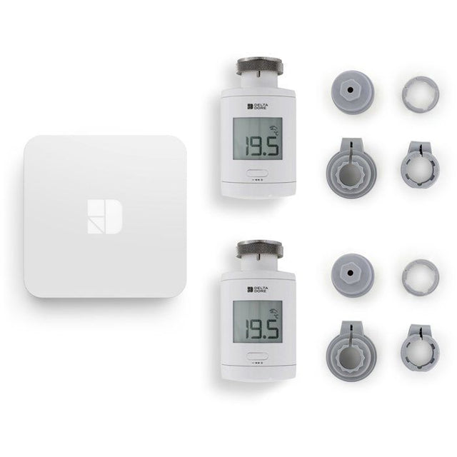 Tetes Thermostatiques et box connectée - Delta Dore - Pack TRV 1.0 connecté - 6050664