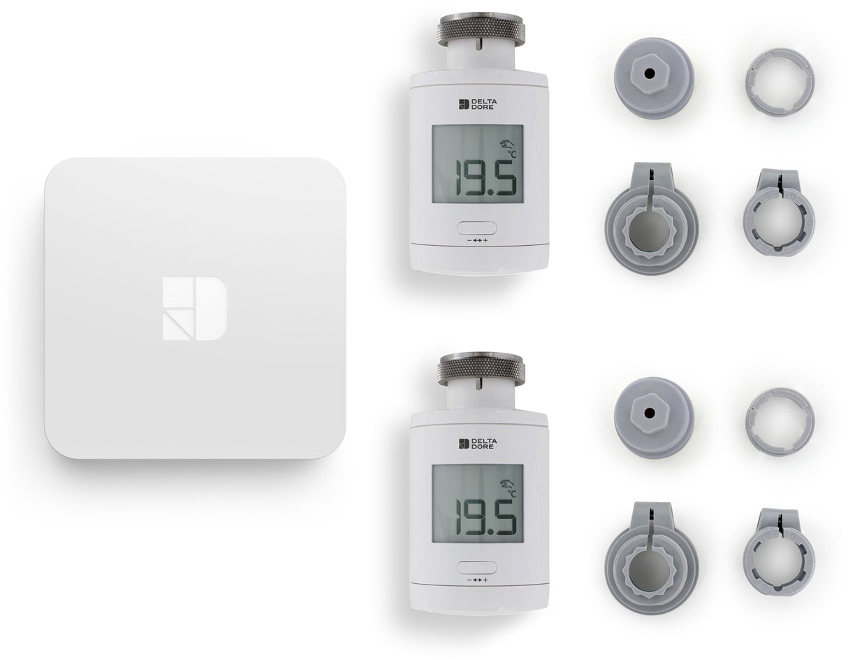 Tetes Thermostatiques et box connectée - Delta Dore - Pack TRV 1.0 connecté - 6050664