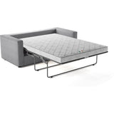 Canapé 3 places - Delta - Tissu Gris Clair - Convertible semi-express matelas 13cm - 190 x 92 x 90 cm