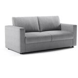 Canapé 3 places - Delta - Tissu Gris Clair - Convertible semi-express matelas 13cm - 190 x 92 x 90 cm