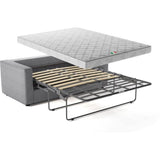 CanapÈ 3 places - Delta - Tissu Malmo 83 Gris Clair - Convertible semi-express - 190 x 92 x 90 cm