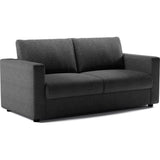 Canapé 3 places - Delta - Tissu Anthracite - Convertible semi-express matelas 13cm - 190 x 92 x 90 cm