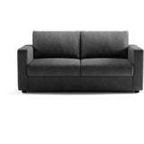 Canapé 3 places - Delta - Tissu Anthracite - Convertible semi-express matelas 13cm - 190 x 92 x 90 cm