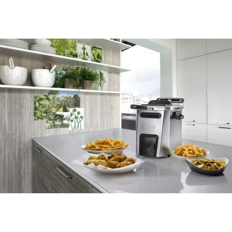 Friteuse - DELONGHI - FZ44851 - Inox - 5 L - 3200 W - 29,3 x 41,7 x 23,2 cm