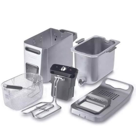 Friteuse - DELONGHI - FZ44851 - Inox - 5 L - 3200 W - 29,3 x 41,7 x 23,2 cm