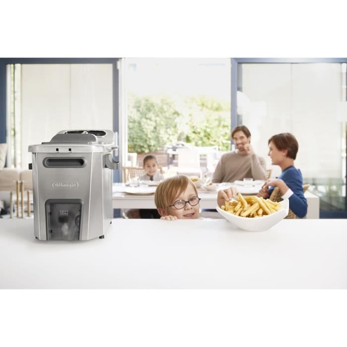 Friteuse - DELONGHI - FZ44851 - Inox - 5 L - 3200 W - 29,3 x 41,7 x 23,2 cm
