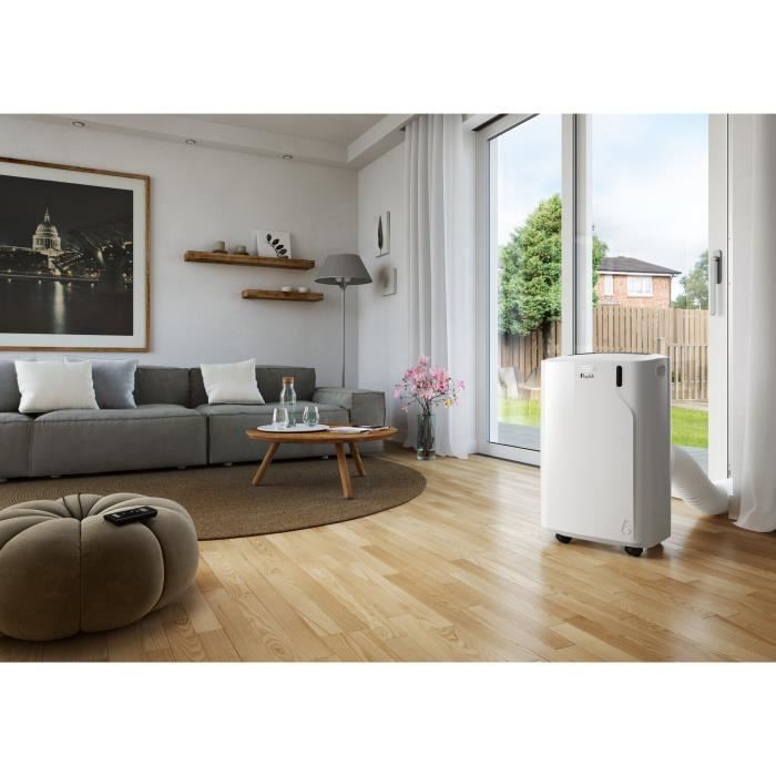 Climatiseur mobile PAC EM82K.1 DELONGHI - 2400W - Ventilateur et dÈshumidificateur - 3 vitesses - Gaz R290 - 9 400 Btu/h