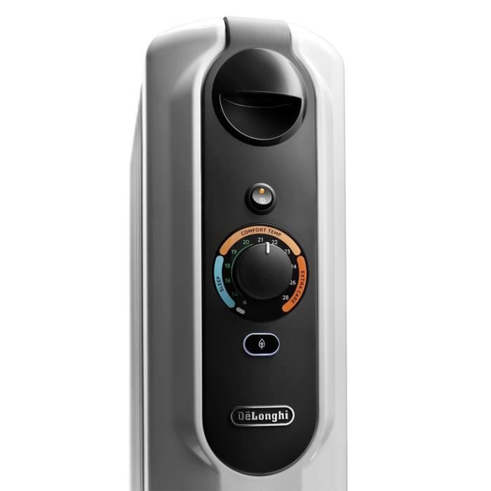 Radiateur bain d'huile - DELONGHI - 1500 W - Jusqu'a 45 m2 - Mobile - Fonction anti-gel - Gris