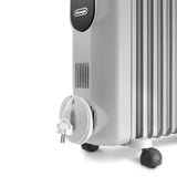 Radiateur bain d'huile - DELONGHI - 1500 W - Jusqu'a 45 m2 - Mobile - Fonction anti-gel - Gris