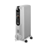 Radiateur bain d'huile - DELONGHI - 1500 W - Jusqu'a 45 m2 - Mobile - Fonction anti-gel - Gris