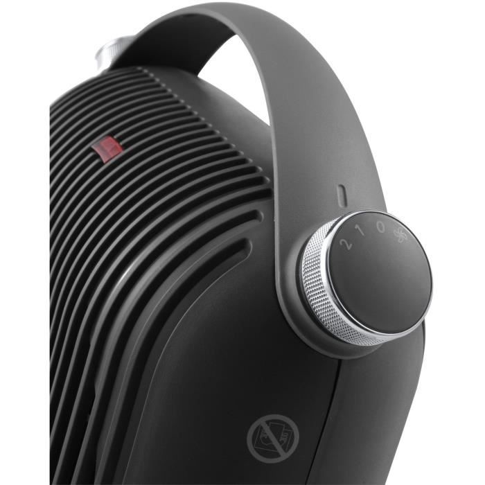 Radiateur soufflant classique DELONGHI - 2400W - 2 allures de chauffe - Thermostat de sécurité ajustable - IP21