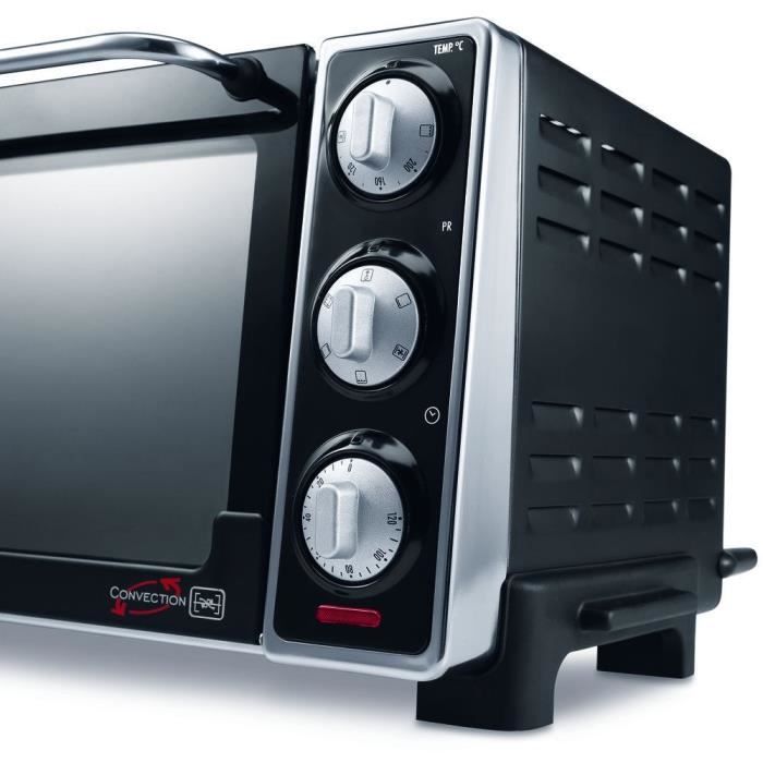 Mini-four - Chaleur tournante - DELONGHI - EO20792 - Noir - 20 L - 49 x 35 x 25,5 cm - 1300 W