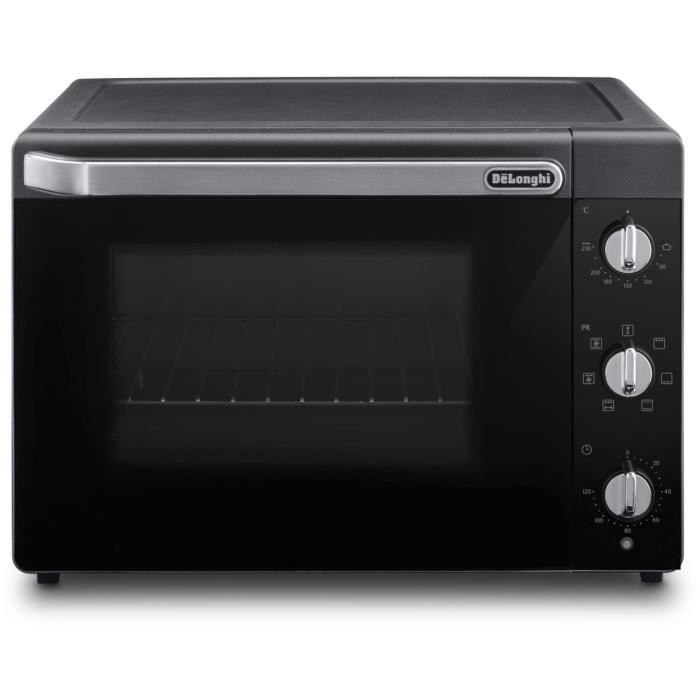 Mini-four - Chaleur tournante - Tournebroche - DELONGHI - EO40123.S - Noir - 40 L - 51,5 x 44 x 36 cm - 2000 W