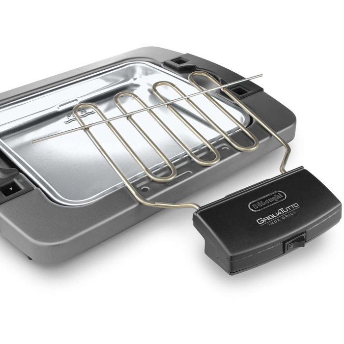 Barbecue électrique DELONGHI BQ60.X - Double grille - 1 900 W - Plateau aluminium amovible