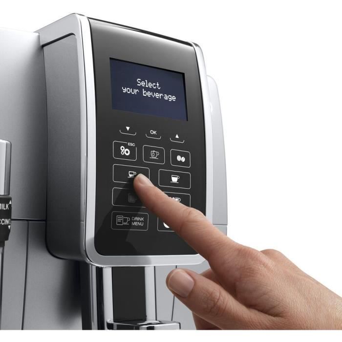 Machine expresso broyeur - De'Longhi - Dinamica - ECAM350.35.SB - 4 recettes - Silver