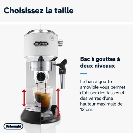 Machine expresso manuelle - De'Longhi - Dedica style - EC685.W - Blanc