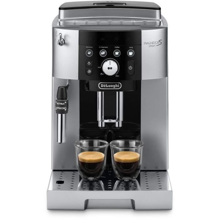 Machine expresso broyeur - De'Longhi - Magnifica S smart - ECAM250.23.SB - 4 recettes - Noir argenté