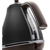 Bouilloire - DELONGHI - KBOV2001.BK - 2000 W - 1,7 L - Noir mat / Chocolat