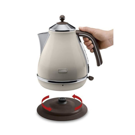 Bouilloire électrique Icona Vintage - DELONGHI - KBOV 2001.BG - 1.7 L - Résistance cachée en inox
