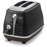Grille-pain - DELONGHI - CTOV2103.BK - 900 W - 2 fentes - Noir mat / Chocolat