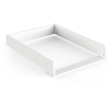 Ens. lit bÈbÈ 70 x 140 Kit Èvolutif, commode 2 tiroirs, 3 niches et 1 plan a langer, 1 armoire- FIRMIANA - Blanc & bois - DEMEYERE