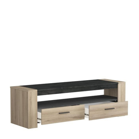 Ensemble salon SHEFFIELD composé de : Table basse double plateau supérieur et inférieur + Meuble TV 2 tiroirs - DEMEYERE