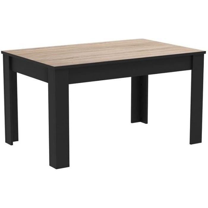 DEMEYERE Table a manger - DÈcor chene brossÈ - WAYNE - L 138,4 x P 90 x H 77,1 cm