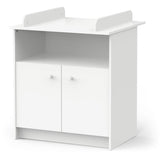 Commode a langer 2 portes, 1 niche - HELICIA - Blanc mat - 79,6 x 70 x 94,4 cm - DEMEYERE