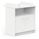 Commode a langer 2 portes, 1 niche - HELICIA - Blanc mat - 79,6 x 70 x 94,4 cm - DEMEYERE