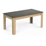 Table a manger seule AUSTIN - 6 personnes - DÈcor chene Hamilton et Sidewalk - L179  x P 90  x H 77 cm - DEMEYERE